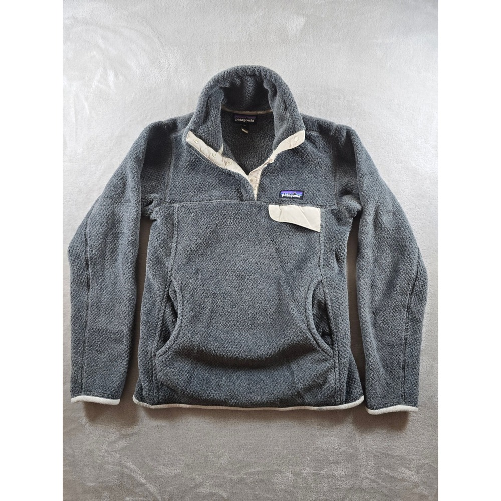Patagonia Re-Tool Snap-T Fleece Pullover Womens XS Polartec Grey Pocket 25442